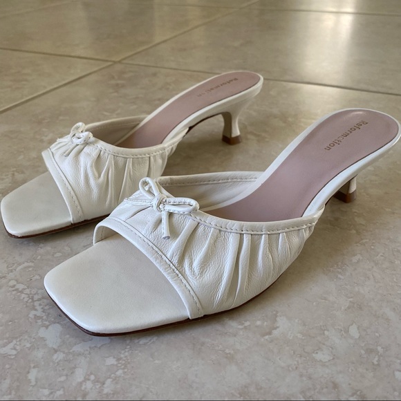 Reformation Simone Gathered Kitten Heel Sandal - Picture 4 of 10